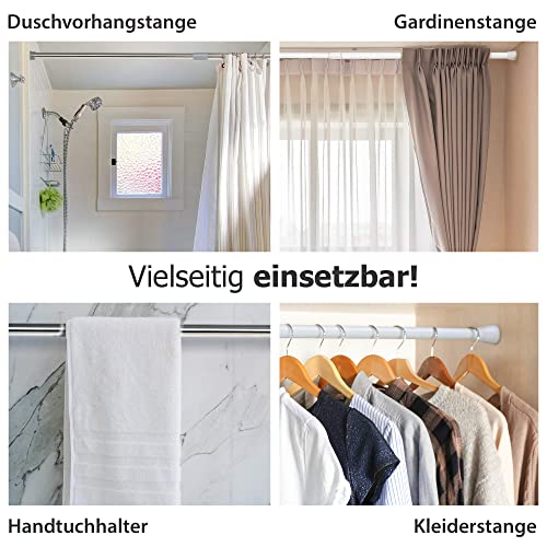 Springreen Asta Telescopica – Bastone Tenda Universale Estensibile Per Doccia, Gardinenstange, Asta Di Sospensione - Bastone Per Bagno, Box Doccia, Appendiabiti, Per Stabilità E Installazione Facile - 5