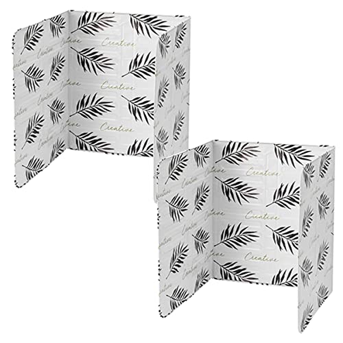 Einweg-Öl-Spritzschutz aus Aluminiumfolie, Gasherd, Ölspritzer, Sieb, Kochen, Braten, öldicht, Küchenwerkzeug (2 Stück, weiß) Cover