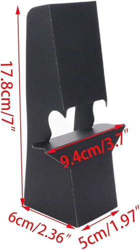 Miniatura 5 de UTALIND 10 piezas de soporte de caballete de cartón negro doble ala letreros de exhibición para fotos y obras de arte 7 pulgadas