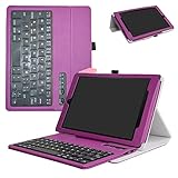 All-New Fire HD 10 2017 Wireless Keyboard Case,Mama Mouth Slim Stand PU Leather Cover with Romovable Wireless Keyboard for All-New Fire HD 10 Tablet 10.1' (7th Generation, 2017 Release),Purple