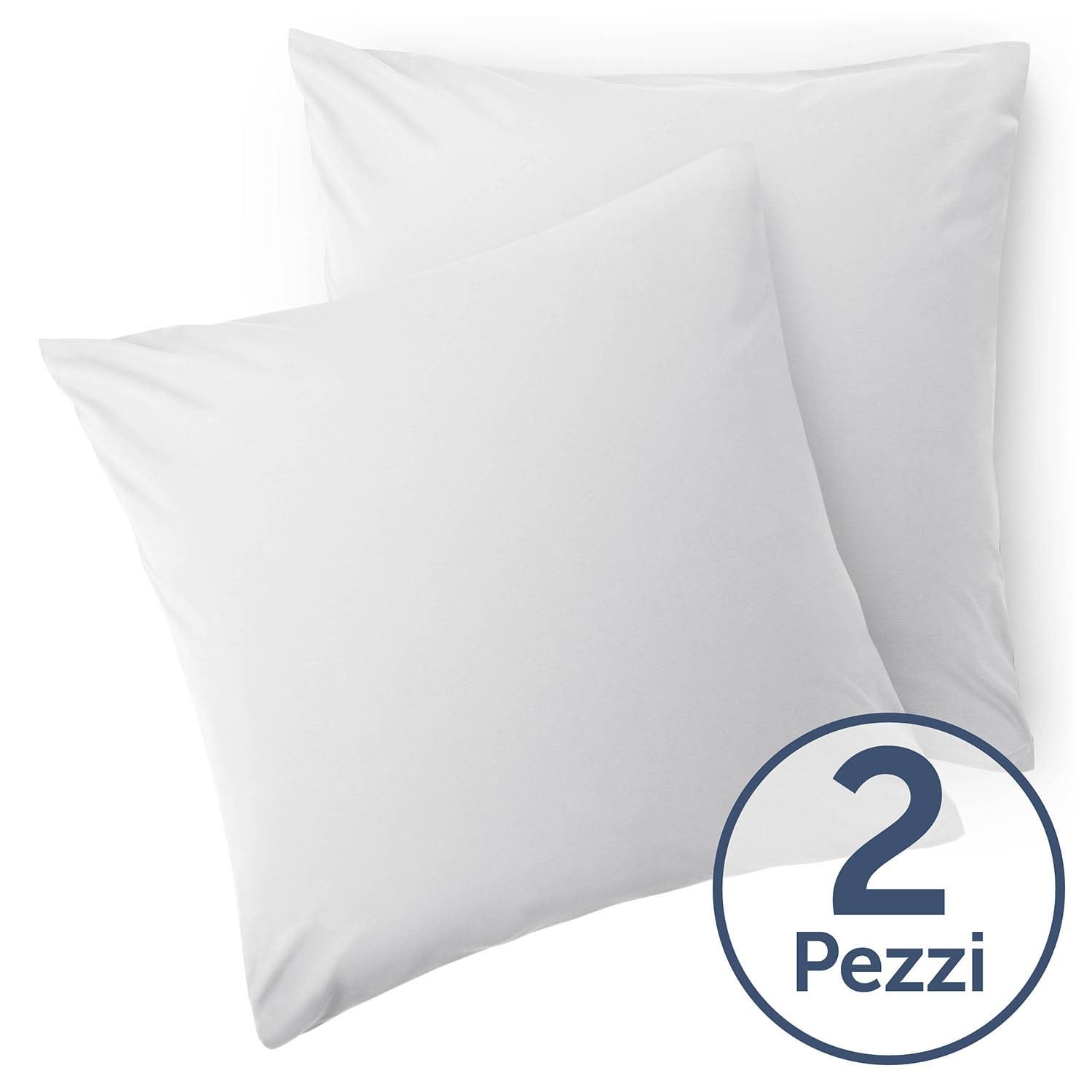 Blumtal Federe Cuscini Divano 60x60 cm - Set di Copricuscini per Divani in Microfibra a 2 Pezzi con Chiusura a Busta, certificati Oeko-Tex, extra morbidi e lavabili - Bianco