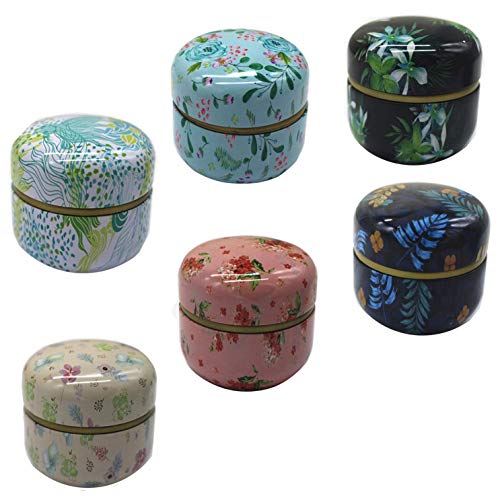 Cobeky Lot de 6 boîtes de rangement pour thé, café, herbes, bonbons, chocolat et sucre Cover