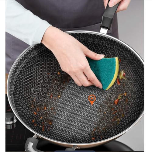 Wok de acero inoxidable 12 pulgadas con tapa miniatura 6