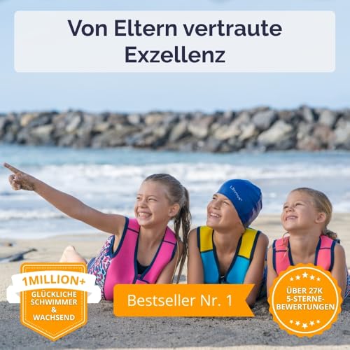 Limmys Premium Schwimmweste für Kinder – Moderne Schwimmhilfe für Jungen, Mädchen und Kleinkinder – Mit praktischer Tragetasche