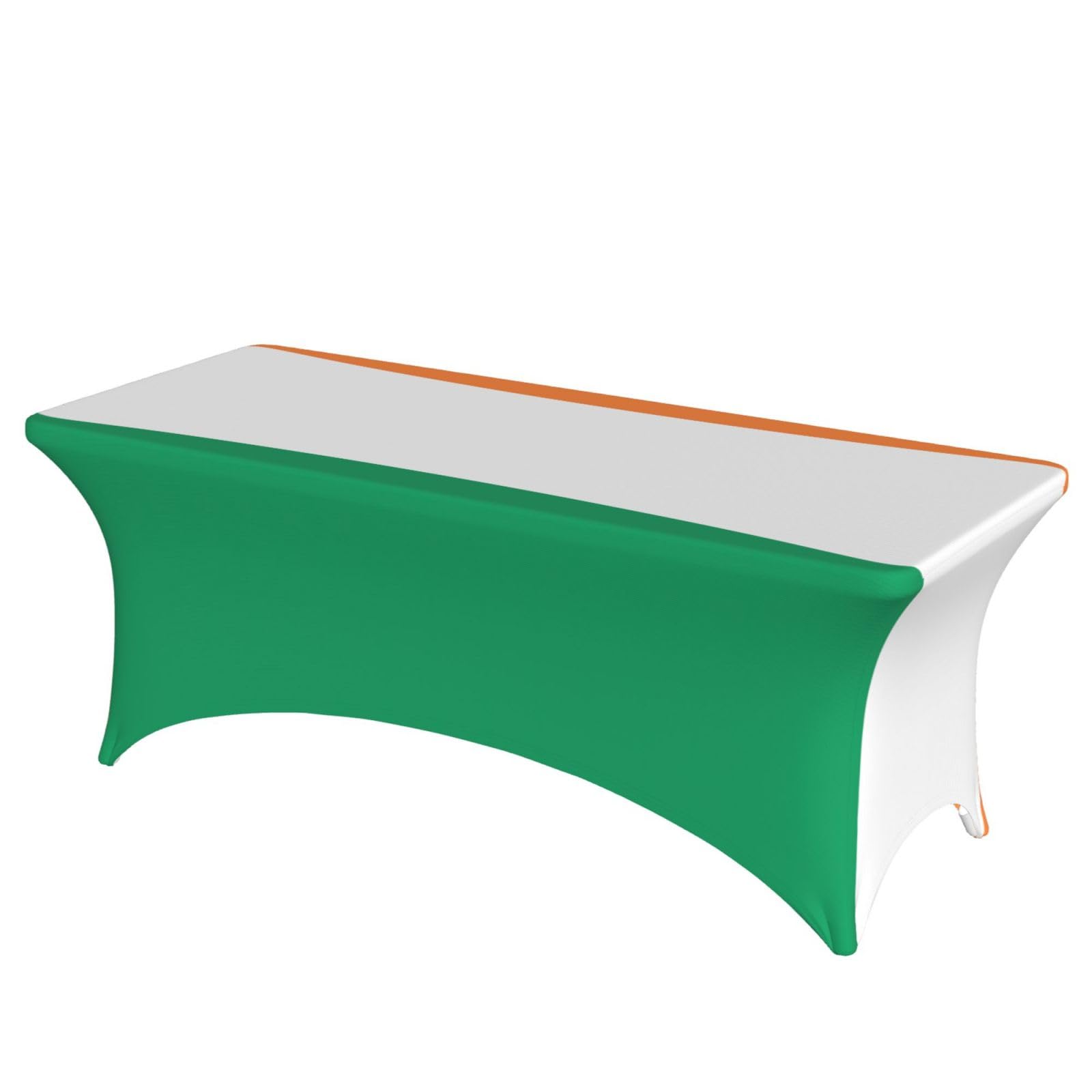 Housse de table élasthanne drapeau irlandais EdWal rectangulaire sans pli