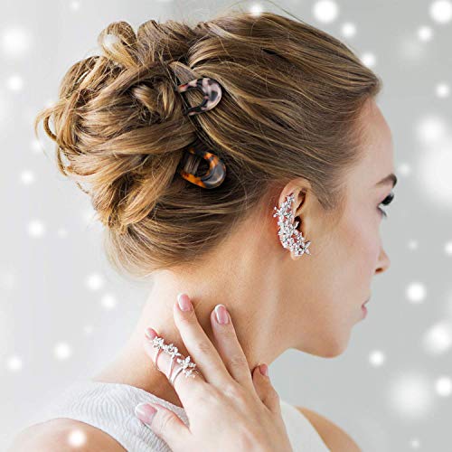 Épingles à cheveux françaises en forme de U en acétate pour chignon élégant - 6