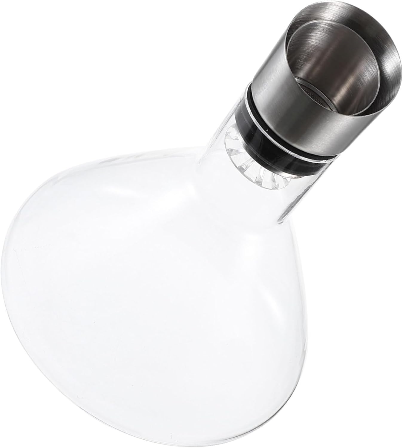 Ciieeo Glass Wine Decanter Pitcher for Fast Aeration Clear Transparent Material with Unique Pourer Design Space Saving Elegant Red Wine Jug for Home Bar and Decor