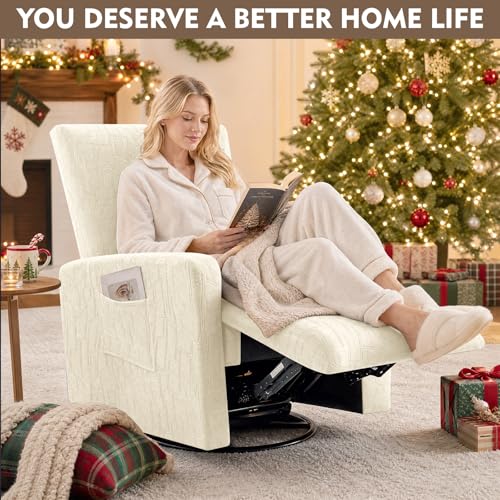 Image of ZNSAYOTX 100% Waterproof Recliner Chair Covers, 3-Piece Stretch Fit Recliner Slipcovers with Buckle & Elastic Band for Lazy Boy, Stay in Place, Soft Plaid Jacquard Protector (Small, Beige)