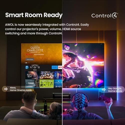 Image of AWOL VISION LTV-3000 Pro 4K UHD Ultra Short Throw Triple Laser Projector&100-inch Wall Mount Projector Screen Bundle