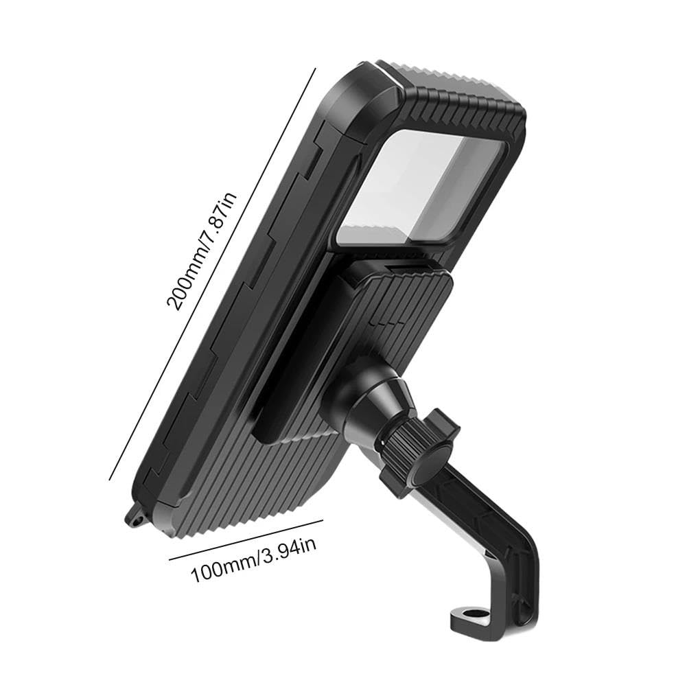 Custodia Impermeabile Moto Supporto Telefono Specchietto Retrovisore Manubrio Rotazione 360° Flessibile Per 4–7 Pollici