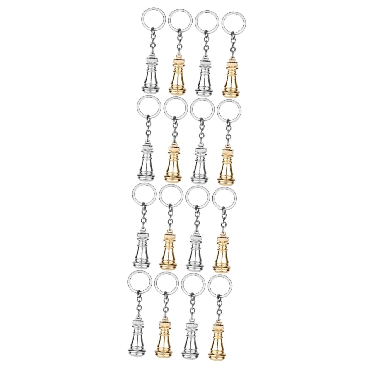 SHERCHPRY 8 portachiavi da appendere a forma di scacchi, regalo di compleanno, anello a catena, portachiavi a scacchi
