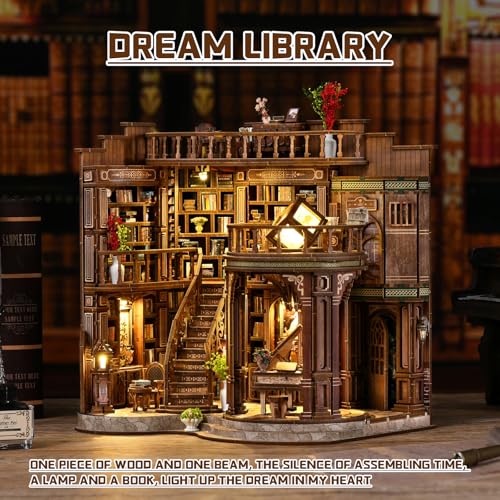 Maison miniature puzzle 3D bois rétro pour sublimer votre bibliothèque - 2