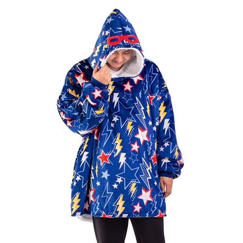 Image of Bare Home Wearable Blanket Hoodie - Soft Plush Sherpa - Warm and Cozy - Oversized Wearable Blanket