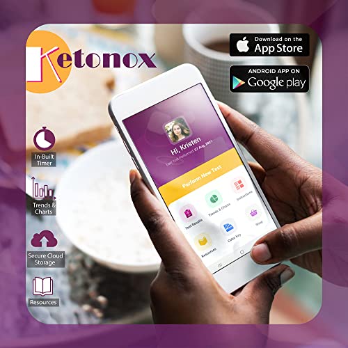 Ketonox Ketone Test Strips 100 Keto Strips in Resealable Pouches