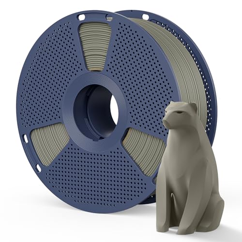 SUNLU Matte PLA Filament 1.75mm Dark Grey, 1kg(2.2lbs) 3D Printer Filament, Matte Surface Texture, Clay B-mattepla-1kg-clay