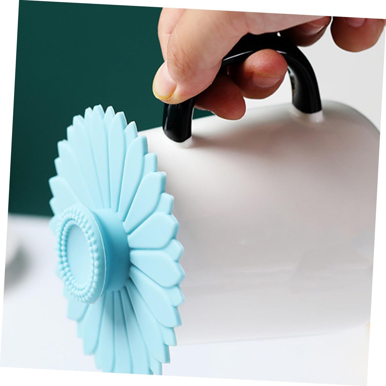 Gatuida Set di 12 Coperchi per Tazze in Silicone Design a Petali di Girasole, Copertura Antipolvere Versatile per Tazze in Ceramica e Mug da Caffè, Facili da Pulire e Resistenti al Calore