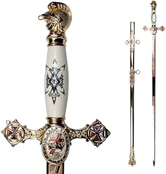 小物 Knights Templar brass sword chain Knights Templar Regalia - Sword Belt Chain with Hook