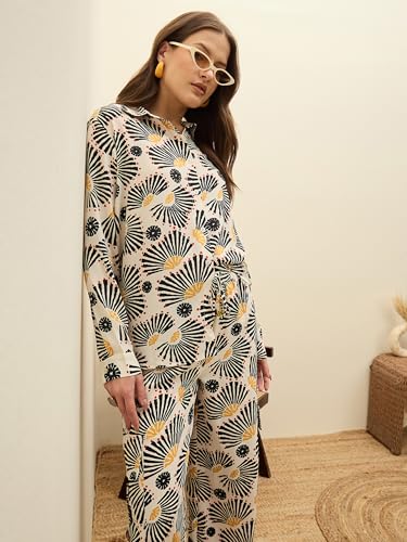 Image of Sassafras Women Set of Top and Straight Pants