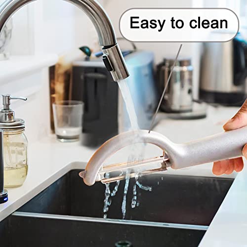 Cakoutanb Vegetable Peeler For Kitchen, Ultra Sharp Stainless Steel Blades Peelers, Good Durable Kitchen Peeler For Veggie, Fruit, Potato, Carrot, Apple, Easy For Processing, Gray #TOP6