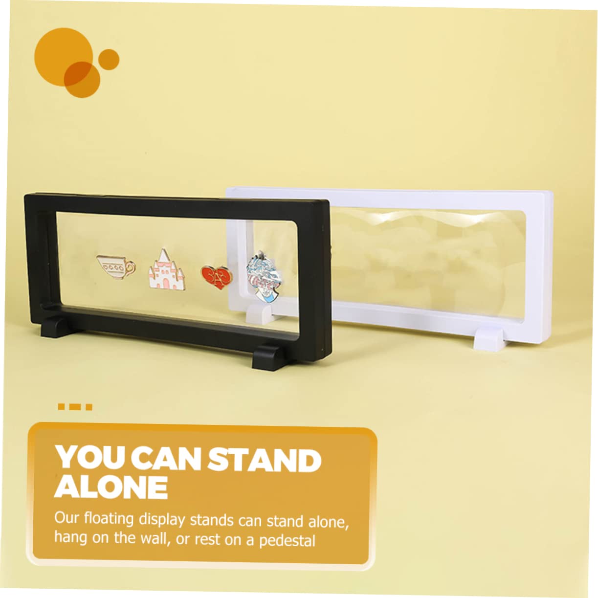 HOODANCOS 4 Sets Frame Case for Jewelry Coins Specimens Pe Film Box with Transparent Design Keeps Items Clean Organized for Dresser Vanity