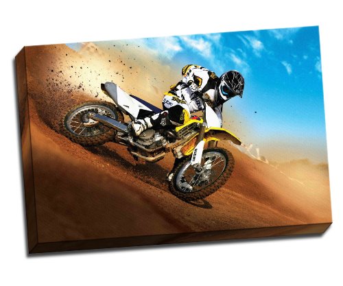 Motorcross Stunt Dirt Bike Poster, stampa artistica su tela, 76,20 cm (30") 50,80 (20 cm X cm
