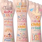 Yoyuspy Christian Temporary Tattoos Bulk - 200+ Bible Verse Temporary Tattoos Face Tattoos Christian Party Favors Decorations Supplies
