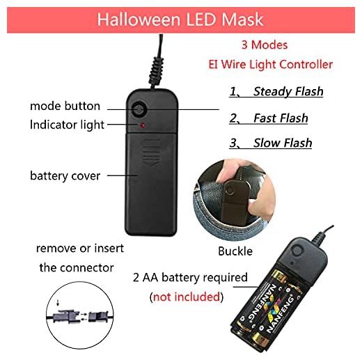 LED Halloween Purge Mask for Parties