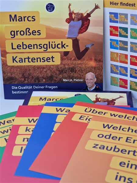 Marcs großes Lebensglück-Kartenset: Die Qualität Deiner Fragen bestimmt die Qualität Deines Lebens.