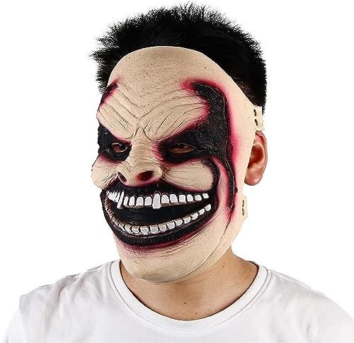 LOKORI The Fiend Mask Bray Wyatt Fiend Mask,Blood Double Mask, Creepy Halloween Skull Mask Moving Jaw,Halloween Costume Party Horror Demon Props (Color : A, Size : One size)