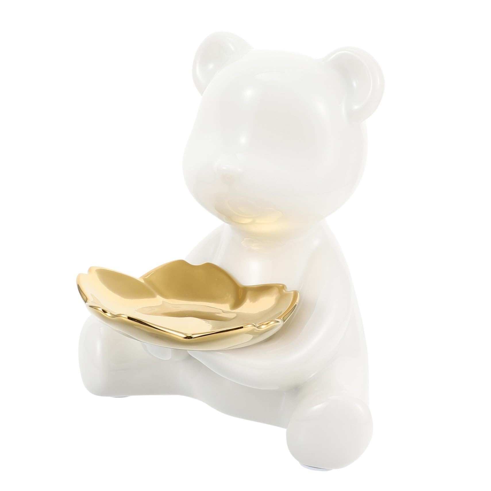 Seifenschale Keramik-Bär-Schmucktablett, Seifenschale, modisch, geeignet for Schminktisch, Badezimmer Küchendekoration und Accessoires