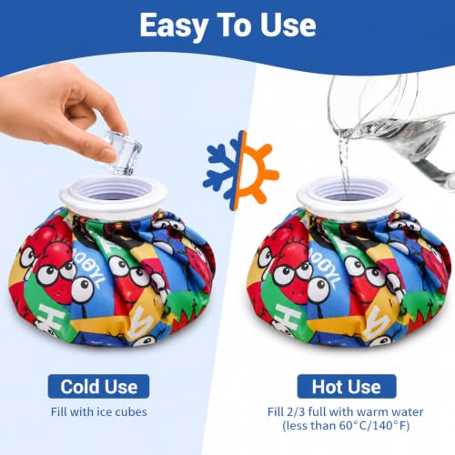 Image of 2000ML Rubber Hot Water Bag & 6 Inch Hot and Cold Ice Pack Combo | Leak Proof Material| Leak-Proof Screw Cap| Reusable Design and fabric| Hot and Cold Compatible