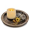 Romadedi Rustic Wooden Tray Candle Holder Small Wood Decorative Plate Pillar Candle Tray for Farmhouse Kitchen Countertop Bathroom Coffee Table Organizer Home Decor Wedding Centerpiece 11inch