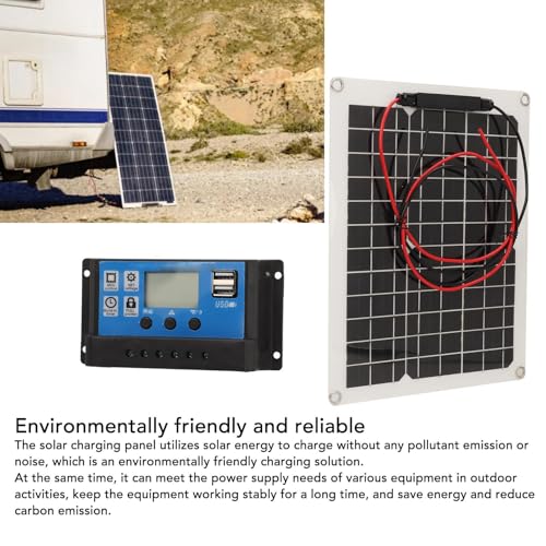 Kit panneau solaire 15W, avec régulateur de charge PWM 50A 12V/24V, panneau solaire haute efficacité pour bateau, caravane, camping-car et autres applications hors réseau