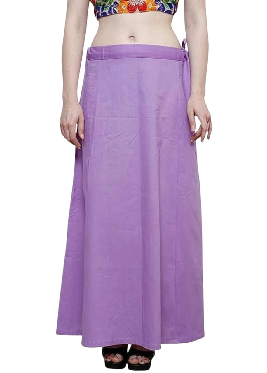 Lady Aura Cotton Petticoat for Saree, Purple, Ankle Length Free Size-picture-32