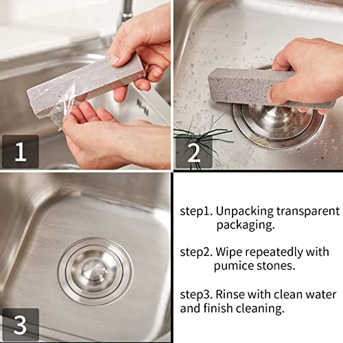 Image of Chinco 20 Packs Pumice Stone for Cleaning, Scouring Pad Removing Stain Grime Without Leaving Scratches for Kitchen Oven Stove Home Bathroom Toilet Pool House Cleaning Supplies