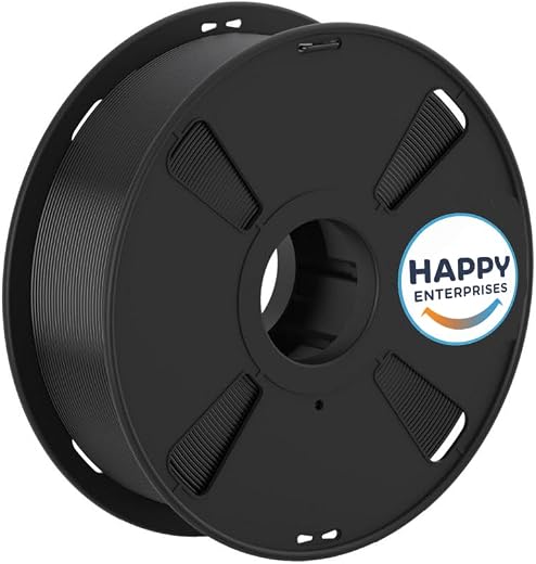 Happy Enterprises Shop 3D Printer Filament PLA, Black, 1kg Spool
