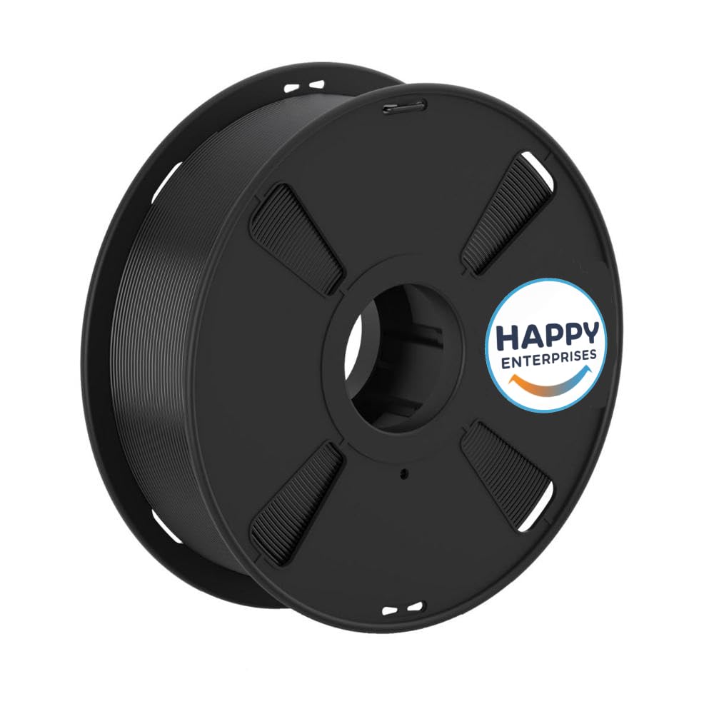 Happy Enterprises Shop 3D Printer Filament PLA, Black, 1kg Spool