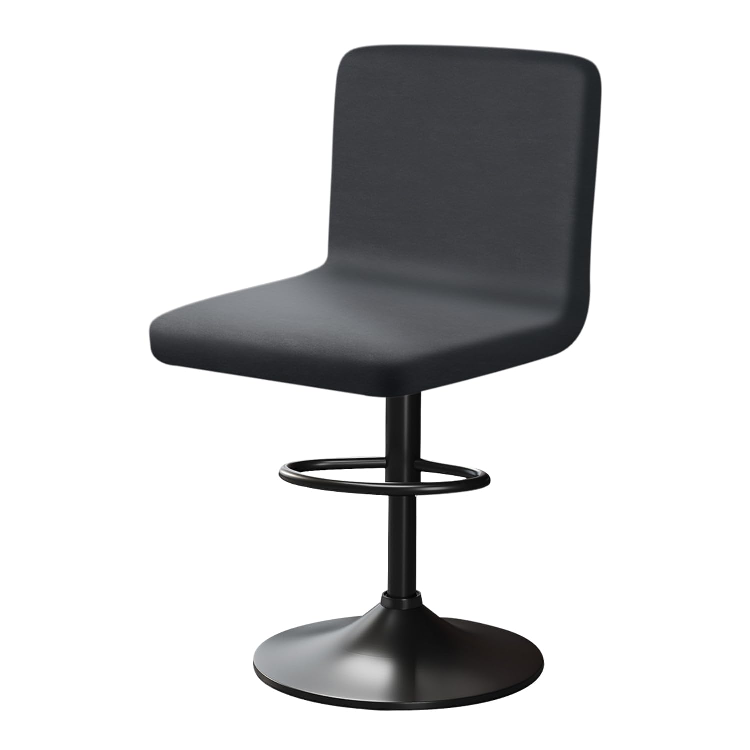 Yingayou Grey Bar Stool Covers With Back Velvet Bar Stools Slipcovers With Backrest Very Soft Elastic And Easy To Install Wrinkle Resistant, Washable, Dustproof (1, )