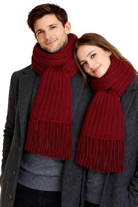 Sankeshwar Taj Mikasa Winter Muffler for Men & Women | Soft Warm Acrylic Wool Blend | Classic Checkered Pattern | Lightweight Unisex Cold Weather Stole-picture-39