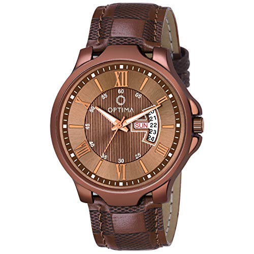 OPTIMA Brown Day and Date Unique Analog Watch (B0811Z51BY) Amazon Price History, Amazon Price Tracker