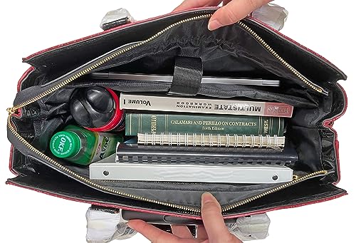 JKM & Company Rolling Laptop Bag for Women | Designer Wheeled Briefcase | Fits 13-17" Laptops | Office Travel Computer Case (Westlake)