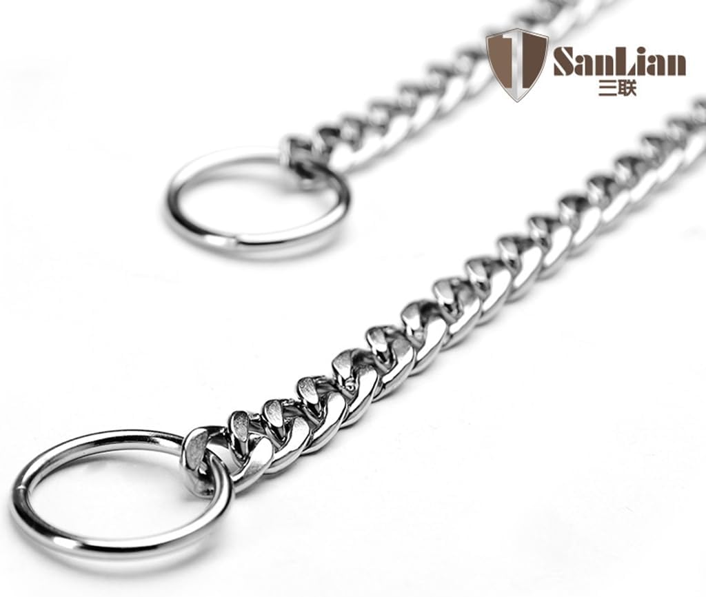 Dog Choke Collars for Small Dogs, Dog Chain Collars Slip P Chain Choker Metal Link Dog Collar Training Heavy Duty Martingale Puppy Collar for XS Small Medium Large Big XL Breed Dogs, XS image 3