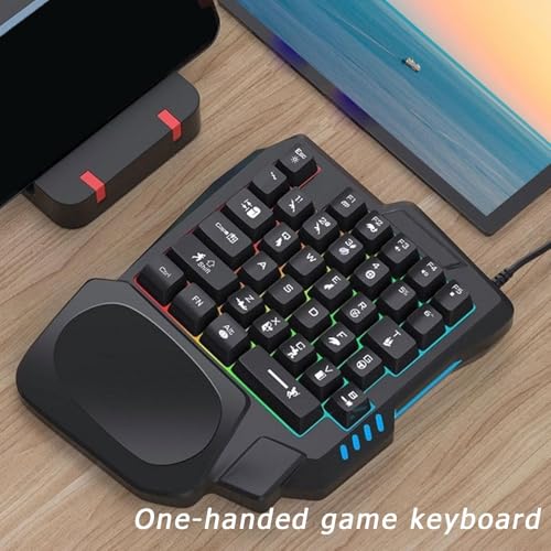 Teclado mecánico ergonómico monomanual programable para keypad de juego 4