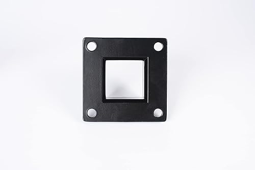 Miniatura 5 de Planga de poste de montaje en el suelo para poste de valla cuadrada de 2 pulgadas y barandilla de cubierta, resistente, aluminio, negro