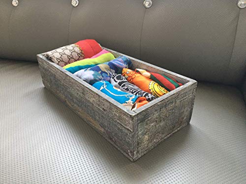 Wood Bathroom Decorative Storage Mason Jar Box, Toilet Paper Holder, Succulent Garden Planter, Diaper Organizer, Small Wooden Crate Or Farmhouse Rustic Decor (Random) #TOP3
