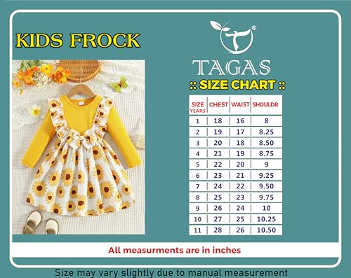 Image of TAGAS Girls' Princess Dress | Girl Floral Print Dress |Dresses birthdaydress for Babygirls |