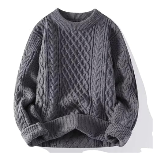 Men's Loose Fit Knit Sweater Casual Round Neck Warm Pullover Soft Comfortable Fall Winter Inner Layer Fashion Jumper4