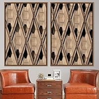 2 Piece Framed Canvas Wall Art Building Blocks Canvas Prints Home Artwork Decoration for Living Room,Bedroom - 16