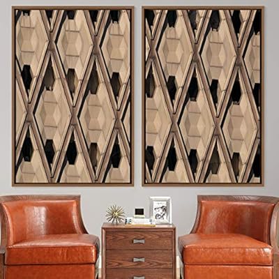 signwin 2 Piece Framed Canvas Wall Art Building...