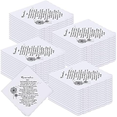 Unittype Memorial Gifts Handkerchief Funeral Favors Sympathy Handkerchiefs Remembrance Celebration of Life Bereavement Gifts(50 Pcs, Dandelion Style) Cover